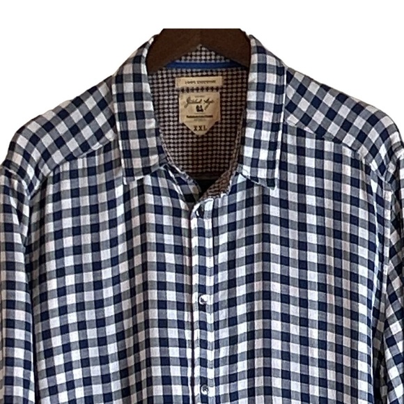 Gilded Age Men's Checkered Long Sleeve Shirt Plaid Flannel Button Front Size XXL - Picture 3 of 6